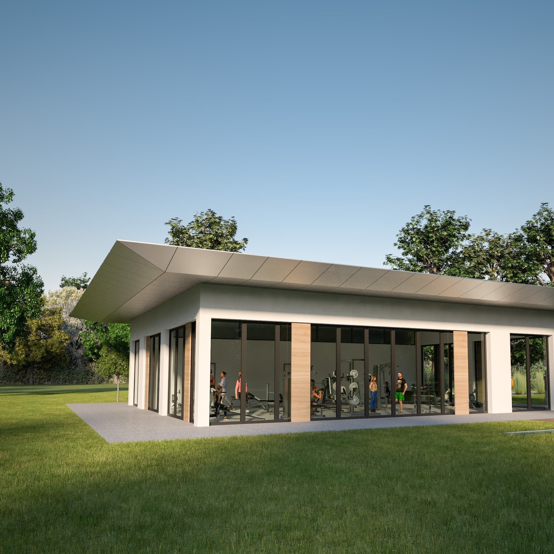Neubau eines Fitnessbungalows