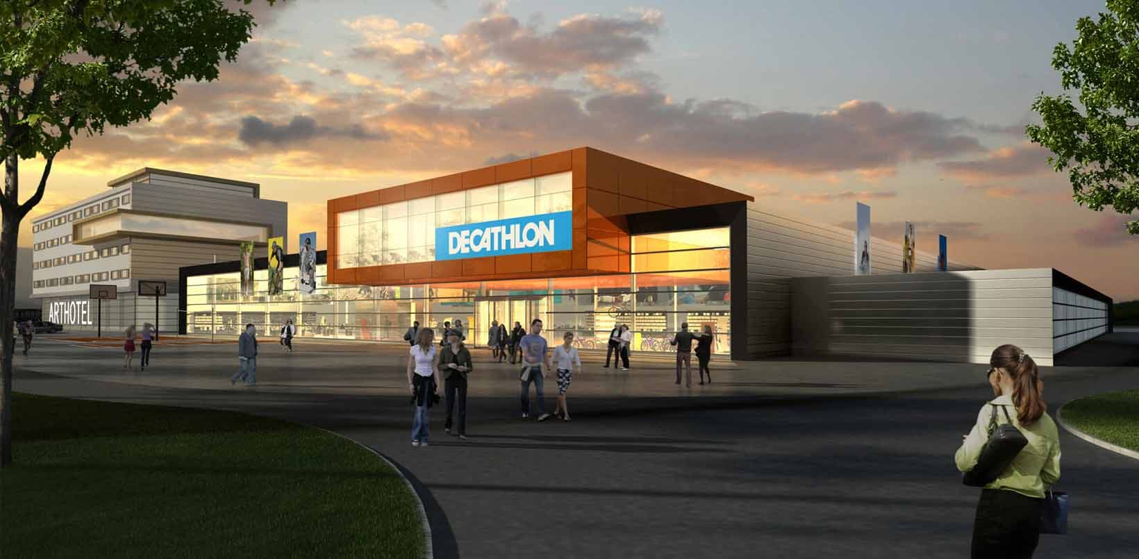 Gewerbebau für Decathlon