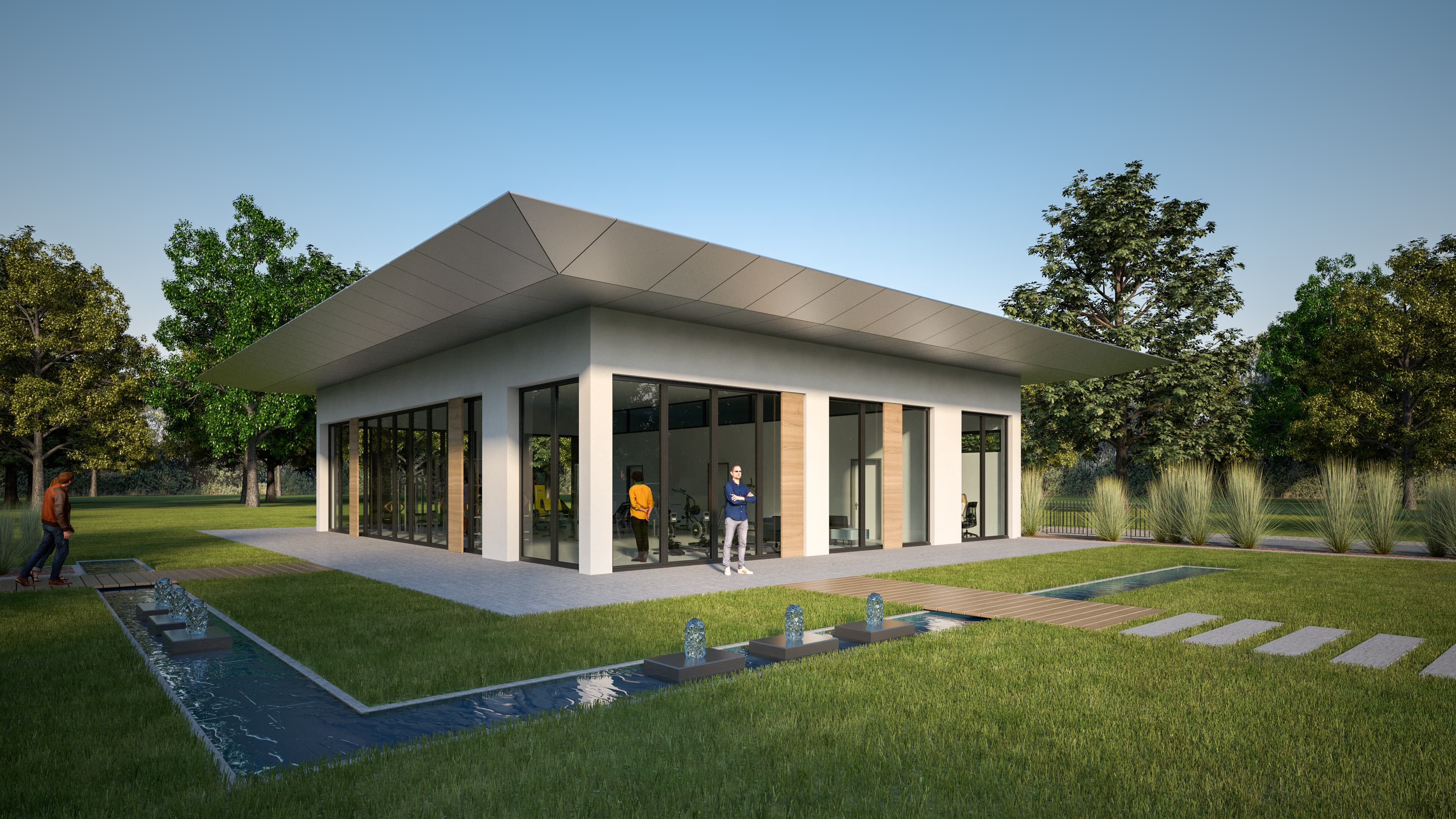 Neubau eines Fitnessbungalows