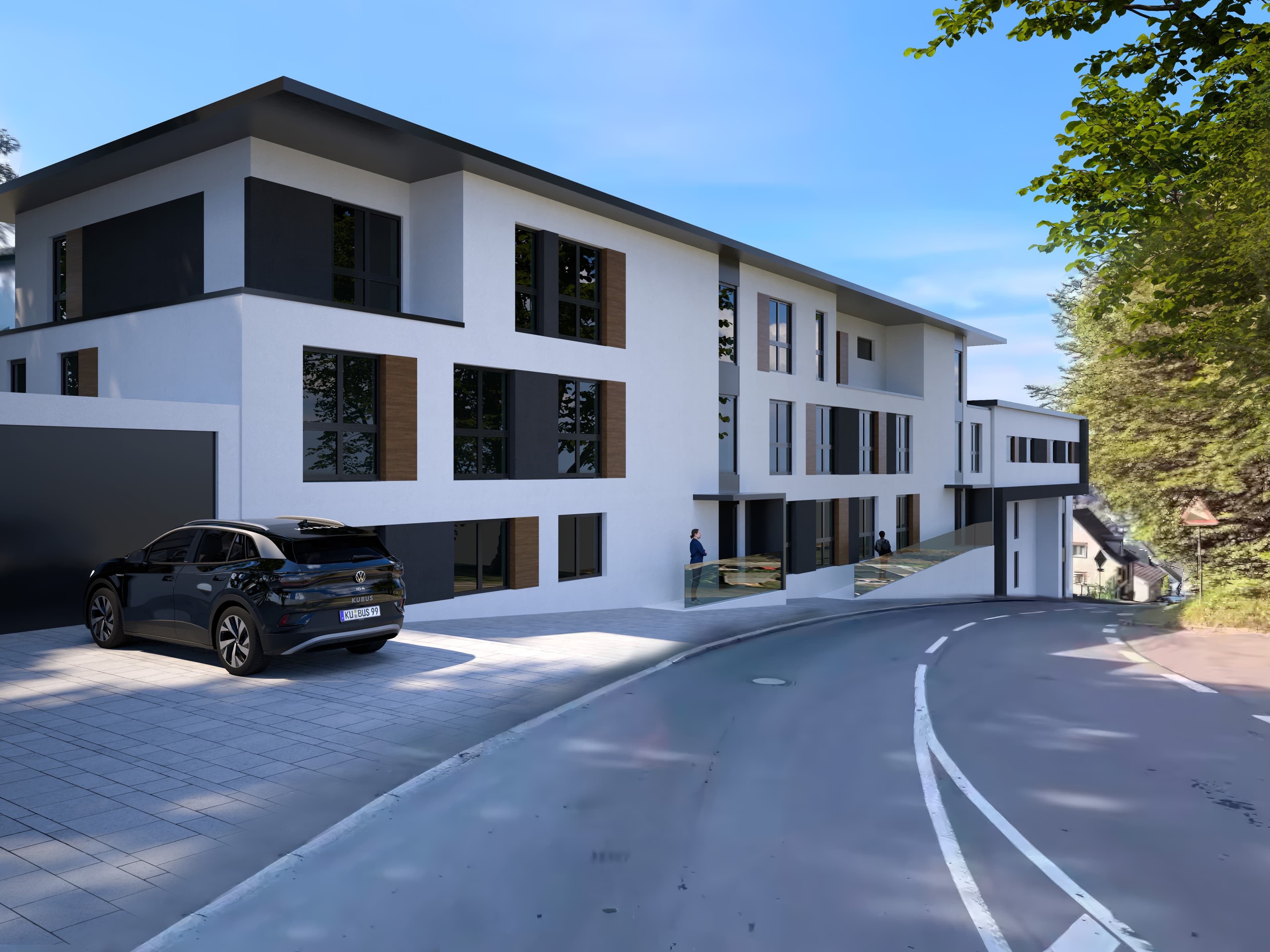 Neubau einer Wohnanlage mit Tiefgarage und Nutzungsänderung eines Pflegeheims in Einzelapartments sowie Abbruch eines Bestandsgebäudes