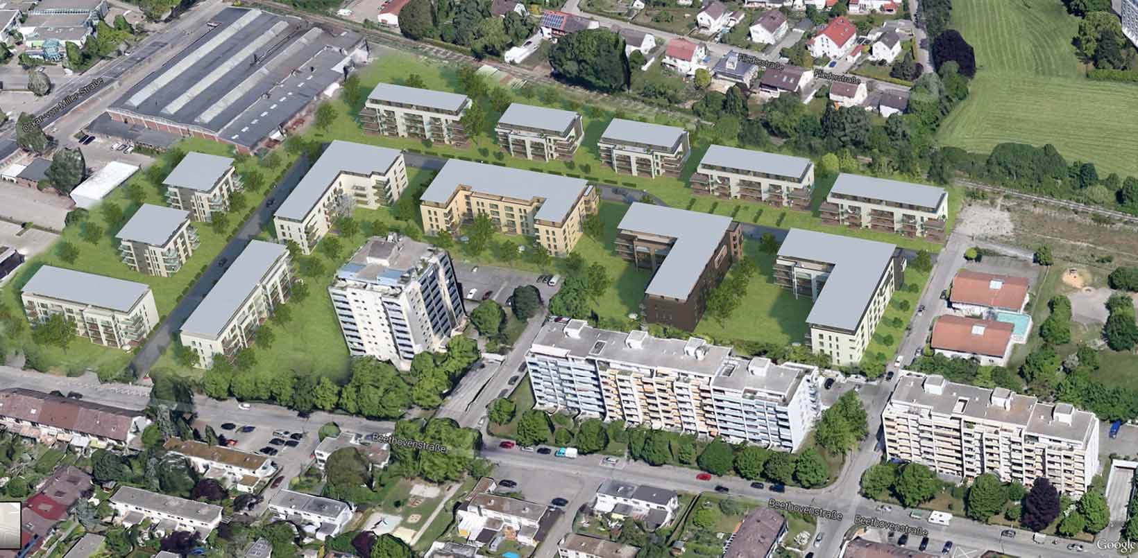 Viel Grün im neuen Wohngebiet – Wie die Pläne zur Erschliessung des Sailer-Areals in Neusäss aussehen