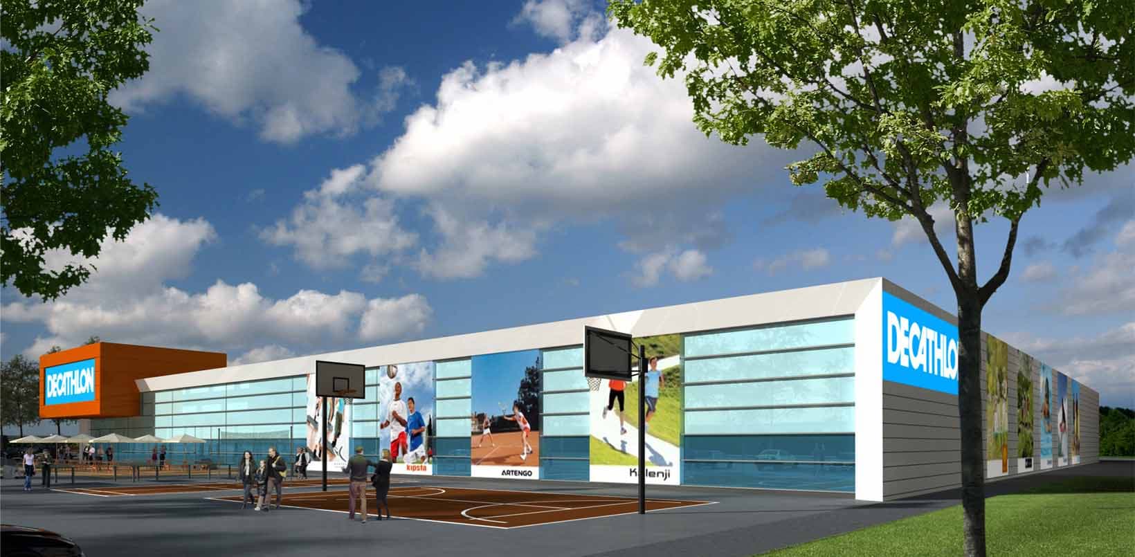 Gewerbebau für Decathlon